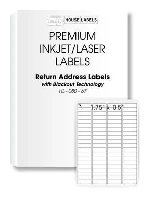 80-up Address Labels (1/2" x 1-3/4") with Blackout Technology | For Laser and Inkjet Printers, 1000 Sheets 80-up Address Labels (1/2" x 1-3/4") with Blackout Technology | For Laser and Inkjet Printers, 1000 Sheets
