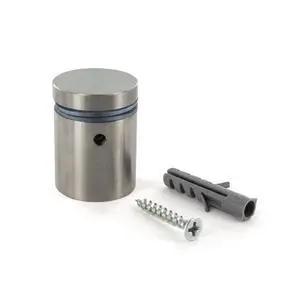 Sign Standoff 1" Diameter x 1" Barrel Length Brushed Stainless Finish Eco Lock Series Tamper Proof Standoff Pack of 20 Sign Standoff 1" Diameter x 1" Barrel Length Brushed Stainless Finish Eco Lock Series Tamper Proof Standoff Pack of 20