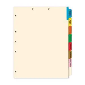 Stock Medical Chart Divider Sets, Side Tab, 9" x 11", Compatible with Tabbies 54505 Style, Bulk, 200 Sets of 8 Index Tabs, 5 Boxes, 40 Sets per Box Stock Medical Chart Divider Sets, Side Tab, 9" x 11", Compatible with Tabbies 54505 Style, Bulk, 200 Sets of 8 Index Tabs, 5 Boxes, 40 Sets per Box