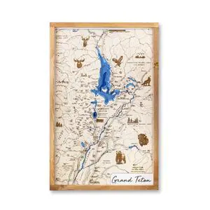 Grand Teton National Park Topo Map Sign | Laser Engraved Framed National Park Wall Art | Rustic National Park Decor | Map of National Parks | National Park Art | 16"x25" Grand Teton National Park Topo Map Sign | Laser Engraved Framed National Park Wall Art | Rustic National Park Decor | Map of National Parks | National Park Art | 16"x25"