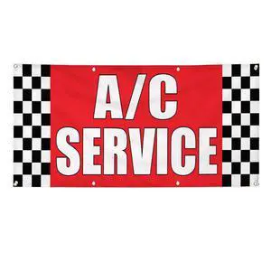 Vinyl Banner Multiple Sizes A C Service Auto Body Shop Car Repair A Automotive Outdoor Weatherproof Industrial Yard Signs Red 10 Grommets 60x144Inches Vinyl Banner Multiple Sizes A C Service Auto Body Shop Car Repair A Automotive Outdoor Weatherproof Industrial Yard Signs Red 10 Grommets 60x144Inches