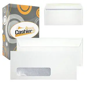 2500 Cashier Depot - #10 Business Envelopes with Left Window, Security - Tinted, 4 1/8 X 9 1/2, Gum Flap, Sturdy 24lb. White, 2500 Count 2500 Cashier Depot - #10 Business Envelopes with Left Window, Security - Tinted, 4 1/8 X 9 1/2, Gum Flap, Sturdy 24lb. White, 2500 Count