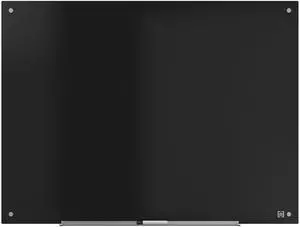 Staples Tempered Glass Dry Erase Board, Black, 4-ft x 3-ft Staples Tempered Glass Dry Erase Board, Black, 4-ft x 3-ft