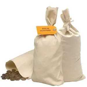 Currency Coin Money Bags | 9W x 17.5H | 100 Pack | Flat Bottom | Non-Imprinted | Double Stitched Seams | Transit Coins & Currency | Coin Sack Bags Currency Coin Money Bags | 9W x 17.5H | 100 Pack | Flat Bottom | Non-Imprinted | Double Stitched Seams | Transit Coins & Currency | Coin Sack Bags