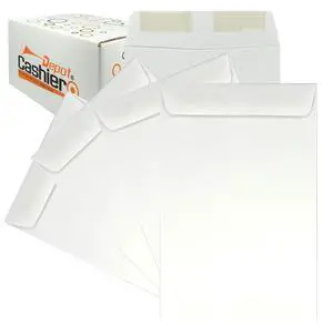 2500 Cashier Depot - 6" x 9" Catalog Envelopes Open End Sturdy 24lb White Wove Gum Flap Closure Professional Mailing & Document Storage, 2500 Count 2500 Cashier Depot - 6" x 9" Catalog Envelopes Open End Sturdy 24lb White Wove Gum Flap Closure Professional Mailing & Document Storage, 2500 Count