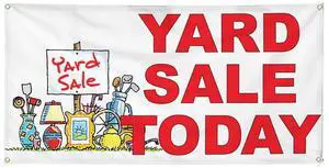 Vinyl Banner Multiple Sizes Yard Sale Today Red Business Outdoor Weatherproof Industrial Yard Signs 10 Grommets 60x144Inches Vinyl Banner Multiple Sizes Yard Sale Today Red Business Outdoor Weatherproof Industrial Yard Signs 10 Grommets 60x144Inches