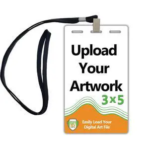 Bulk 50 Pack - Custom Badges with Lanyards 3X5 - Upload Your Art - DIY Custom Badge for VIP Passes & Special Events - Large Size Vertical Special Event, Conference, Backstage Pass by Bulk 50 Pack - Custom Badges with Lanyards 3X5 - Upload Your Art - DIY Custom Badge for VIP Passes & Special Events - Large Size Vertical Special Event, Conference, Backstage Pass by