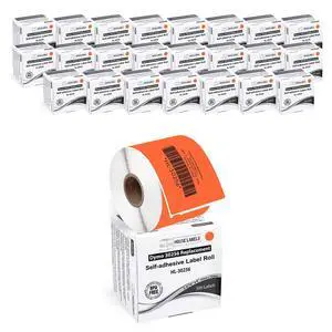 Compatible with Dymo 30256 Labels, Orange, 2-5/16" x 4" | Shipping Labels; Compatible With Dymo LW 450, 4XL (Not 5**, 5XL), Rollo & Zebra; 24 Rolls /7200 Labels Compatible with Dymo 30256 Labels, Orange, 2-5/16" x 4" | Shipping Labels; Compatible With Dymo LW 450, 4XL (Not 5**, 5XL), Rollo & Zebra; 24 Rolls /7200 Labels