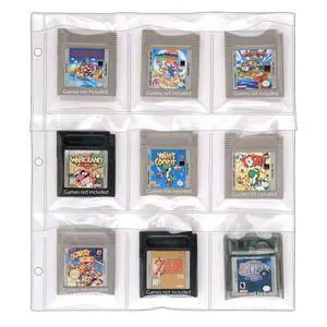 StoreSMART® - 9-Pocket Binder Page with Flaps for Game Boy Cartridges - 100-Pack - SPT1823F-100 StoreSMART® - 9-Pocket Binder Page with Flaps for Game Boy Cartridges - 100-Pack - SPT1823F-100