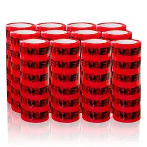 72 Rolls Fragile Tape Handle with Care Packing Printing 2 Inch x 330 Feet (110 Yards) Care Shipping Packing Tape Heavy Duty Suitable for Shipping and Moving Boxes (Black and red Fragile) 72 Rolls Fragile Tape Handle with Care Packing Printing 2 Inch x 330 Feet (110 Yards) Care Shipping Packing Tape Heavy Duty Suitable for Shipping and Moving Boxes (Black and red Fragile)