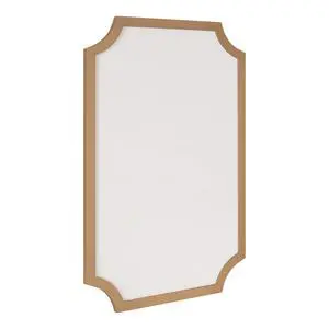 Holbrook Modern Scalloped Fabric Pinboard, 24 x 36, Gold, Decorative Bulletin Board for Wall Holbrook Modern Scalloped Fabric Pinboard, 24 x 36, Gold, Decorative Bulletin Board for Wall