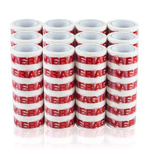72 Rolls Fragile Tape Handle with Care Packing Printing 2 Inch x 330 Feet (110 Yards) Care Shipping Packing Tape Heavy Duty Suitable for Shipping and Moving Boxes(Red and White Fragile) 72 Rolls Fragile Tape Handle with Care Packing Printing 2 Inch x 330 Feet (110 Yards) Care Shipping Packing Tape Heavy Duty Suitable for Shipping and Moving Boxes(Red and White Fragile)