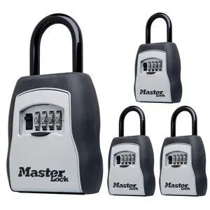 Key Lock Box with Code, Outdoor Lock Box for Realtors, Property Managers and Landlords, Ideal for Short-Term Rentals, Key Safe Holds 5 Keys, 4 Pack, 5400EC4 Key Lock Box with Code, Outdoor Lock Box for Realtors, Property Managers and Landlords, Ideal for Short-Term Rentals, Key Safe Holds 5 Keys, 4 Pack, 5400EC4