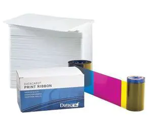 Datacard 534700-004-R010 Color Ribbon YMCKT - Dye Sublimation - 500 Prints for SP Series, FP65, FP65i, SD260, SD360, and SD460 with 500 Premium White Blank Plastic CR80 30 Mil PVC Cards Datacard 534700-004-R010 Color Ribbon YMCKT - Dye Sublimation - 500 Prints for SP Series, FP65, FP65i, SD260, SD360, and SD460 with 500 Premium White Blank Plastic CR80 30 Mil PVC Cards