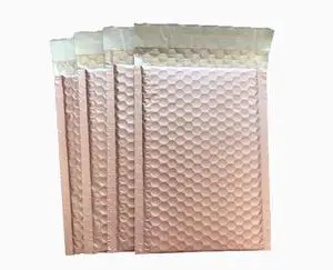 Matte Metallic Rose Gold Bubble Mailers 6x10 Inch Self Seal Padded Envelopes (500) Matte Metallic Rose Gold Bubble Mailers 6x10 Inch Self Seal Padded Envelopes (500)