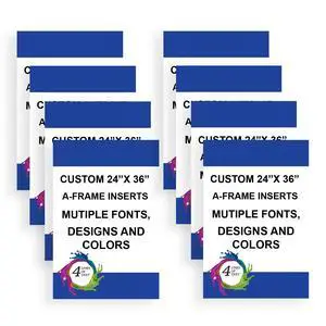 Custom Full Panel/A-Frame 24x36 Coroplast Signs. Personalize Your Message for Your Specific Need. Fits All 24x36 A-Frames. (8) Custom Full Panel/A-Frame 24x36 Coroplast Signs. Personalize Your Message for Your Specific Need. Fits All 24x36 A-Frames. (8)