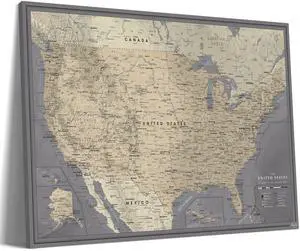 United States Travel Map Pin Board | Detailed USA Wall Map on Canvas | Detailed Cartography (43 x 30) United States Travel Map Pin Board | Detailed USA Wall Map on Canvas | Detailed Cartography (43 x 30)