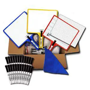 (24) 2-Sided Customizable Whiteboard w/Clear Dry Erase Sleeve for Interchangeable Templates and Graphic Organizers-Bonus 24 Microfiber Cloths w/Bookbinder Rings and 24 Markers (24) 2-Sided Customizable Whiteboard w/Clear Dry Erase Sleeve for Interchangeable Templates and Graphic Organizers-Bonus 24 Microfiber Cloths w/Bookbinder Rings and 24 Markers