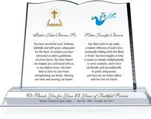 Pastor and Wife Appreciation Gift Plaque, Personalized with Pastor & Wife Name, Church Name, and Personal Text Unique Thank You Gift for Pastor and First Lady Anniversary (L - 12") Pastor and Wife Appreciation Gift Plaque, Personalized with Pastor & Wife Name, Church Name, and Personal Text Unique Thank You Gift for Pastor and First Lady Anniversary (L - 12")