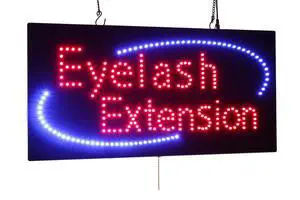Eyelash Extension Sign, Jumbo Size, 31"x17", 78x43cm, LED, Neon, Florescent, Signage, Signboard, Display, Billboard, Screen, Grand Opening, Gift Eyelash Extension Sign, Jumbo Size, 31"x17", 78x43cm, LED, Neon, Florescent, Signage, Signboard, Display, Billboard, Screen, Grand Opening, Gift