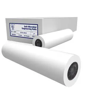 Wide Format Paper 36" x 500' Antimicrobial Bond Engineering Rolls 20lb 92 Bright 2 Rolls Wide Format Paper 36" x 500' Antimicrobial Bond Engineering Rolls 20lb 92 Bright 2 Rolls