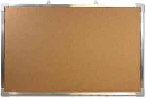 36" x 48" (3' x 4') Large Cork Bulletin Board, Silver Aluminum Framed, Message and Vision Board, Memo Pin, Hanging Wall Mounted 36" x 48" (3' x 4') Large Cork Bulletin Board, Silver Aluminum Framed, Message and Vision Board, Memo Pin, Hanging Wall Mounted