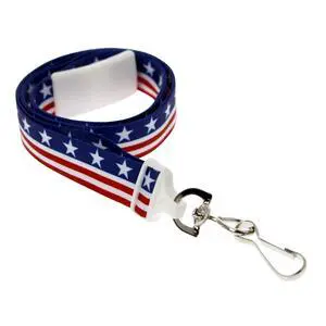 Bulk 100 Pack - American Flag Lanyard for ID Badges & Keys - Patriotic USA Lanyards for Fourth of July Supplies - Red White & Blue Stars & Stripes - Soft Fabric Safety Breakaway Clasp Bulk 100 Pack - American Flag Lanyard for ID Badges & Keys - Patriotic USA Lanyards for Fourth of July Supplies - Red White & Blue Stars & Stripes - Soft Fabric Safety Breakaway Clasp