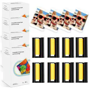 Compatible for M100/M110/M200/M210 4" x 6" Photo Printer 320 Sheets Photo Paper & 8 Ink Cartridges, for DHP512/DHP513/DHP514/DHP515 Refill, Dye Sublimation, Full-Color, Display, Framing Compatible for M100/M110/M200/M210 4" x 6" Photo Printer 320 Sheets Photo Paper & 8 Ink Cartridges, for DHP512/DHP513/DHP514/DHP515 Refill, Dye Sublimation, Full-Color, Display, Framing