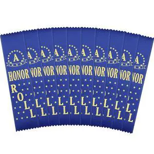 A Honor Roll Award Ribbons - 1,000 Blue Bookmark Style Ribbons A Honor Roll Award Ribbons - 1,000 Blue Bookmark Style Ribbons