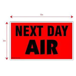 3" X 5" Next Day Air Fluorescent Shipping Label Stickers for Shipping and Packing - 500 Adhesive Labels Per Roll (10 Pack) 3" X 5" Next Day Air Fluorescent Shipping Label Stickers for Shipping and Packing - 500 Adhesive Labels Per Roll (10 Pack)