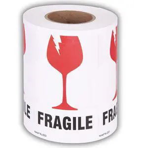 3" X 5" Fragile with Broken Glass Safe Handling Stickers for Shipping and Packing - 500 Adhesive Labels Per Roll (10 Pack) 3" X 5" Fragile with Broken Glass Safe Handling Stickers for Shipping and Packing - 500 Adhesive Labels Per Roll (10 Pack)