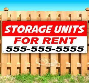 Storage Units for Rent Banner 13 oz | Non-Fabric | Heavy-Duty Vinyl Single-Sided with Metal Grommets Storage Units for Rent Banner 13 oz | Non-Fabric | Heavy-Duty Vinyl Single-Sided with Metal Grommets