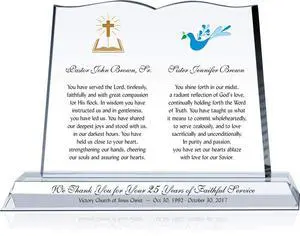 Personalized Pastor and Wife Appreciation Gift Plaque, ized with Pastor & Wife Name, Church Name and Personalized Message, Unique Gift for Pastor and First Lady Anniversary (S - 8") Personalized Pastor and Wife Appreciation Gift Plaque, ized with Pastor & Wife Name, Church Name and Personalized Message, Unique Gift for Pastor and First Lady Anniversary (S - 8")