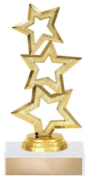 Star Trophy - 5" Three Star Recognition Trophies Custom 20 Pack Star Trophy - 5" Three Star Recognition Trophies Custom 20 Pack