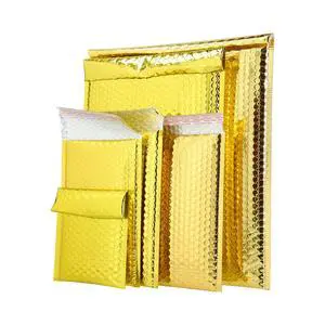 PSBM 500 PCS 7.5 x 11 Inch Gold Metallic Glamour Bubble Mailers, Self-Sealing Peel-Off Strip, Padded Envelopes for Safe and Secure Shipping PSBM 500 PCS 7.5 x 11 Inch Gold Metallic Glamour Bubble Mailers, Self-Sealing Peel-Off Strip, Padded Envelopes for Safe and Secure Shipping