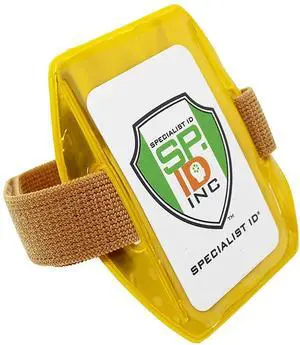 Bulk 25 Pack - Heavy Duty Reflective Yellow Armband ID Badge Holder with Elastic Hook & Loop Closure Arm Band by (Yellow) Bulk 25 Pack - Heavy Duty Reflective Yellow Armband ID Badge Holder with Elastic Hook & Loop Closure Arm Band by (Yellow)