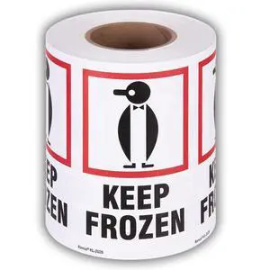 3" X 5" Keep Frozen Safe Handling Warning Stickers for Shipping and Packing - 500 Adhesive Labels Per Roll (10 Pack) 3" X 5" Keep Frozen Safe Handling Warning Stickers for Shipping and Packing - 500 Adhesive Labels Per Roll (10 Pack)