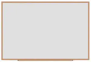 Dry Erase Marker Board, Melamine, 72 x 48, Oak Wood Frame Dry Erase Marker Board, Melamine, 72 x 48, Oak Wood Frame
