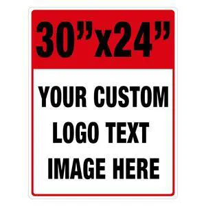 Large Custom Signs Outdoor Metal, 30x24 Inch Reflective Option, Rust Free Aluminum, UV Ink Printing, Durable/Weatherproof Large Custom Signs Outdoor Metal, 30x24 Inch Reflective Option, Rust Free Aluminum, UV Ink Printing, Durable/Weatherproof