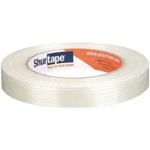GS 490 Economy Grade, Light Duty Fiberglass Reinforced Strapping Tape, 55m Length x 18mm Width per Roll, White, 1 Case of 48 Rolls (101229) GS 490 Economy Grade, Light Duty Fiberglass Reinforced Strapping Tape, 55m Length x 18mm Width per Roll, White, 1 Case of 48 Rolls (101229)