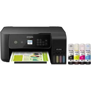 EcoTank ET-2720 All-in-One Wireless Color Inkjet Printer, Black - Print Scan Copy - 10.5 ppm, 5760 x 1440 dpi, Voice Activated, Borderless Photo Printing, Ethernet, DAODYANG EcoTank ET-2720 All-in-One Wireless Color Inkjet Printer, Black - Print Scan Copy - 10.5 ppm, 5760 x 1440 dpi, Voice Activated, Borderless Photo Printing, Ethernet, DAODYANG