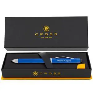 Cross Tech3+ Engraved Multifunction Pen, Metallic Blue, Black and Red Ballpoint plus Pencil, Stylus and Eraser, Silver Engraving Under Clip, Gift for Educators, Journalists, Graduation Cross Tech3+ Engraved Multifunction Pen, Metallic Blue, Black and Red Ballpoint plus Pencil, Stylus and Eraser, Silver Engraving Under Clip, Gift for Educators, Journalists, Graduation