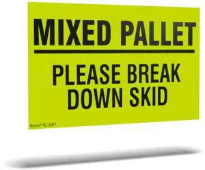 3" X 5" Mixed Pallet Please Break Down Skid Stickers for Shipping and Packing - 500 Adhesive Labels Per Roll (20 Pack) 3" X 5" Mixed Pallet Please Break Down Skid Stickers for Shipping and Packing - 500 Adhesive Labels Per Roll (20 Pack)