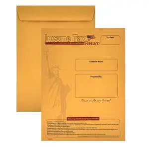 500 Cashier Depot Income Tax Return Envelopes 9" x 12" Catalog (Open End), Lady Liberty Design, Heavy 28lb Kraft Paper, Gum Flap, Printable & Customizable, 500 Count 500 Cashier Depot Income Tax Return Envelopes 9" x 12" Catalog (Open End), Lady Liberty Design, Heavy 28lb Kraft Paper, Gum Flap, Printable & Customizable, 500 Count