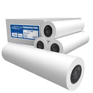 Wide Format Paper Rolls, 20lb with 3" Core (17 In x 500 Ft | 3" Core, 20lb | 4 Rolls) Wide Format Paper Rolls, 20lb with 3" Core (17 In x 500 Ft | 3" Core, 20lb | 4 Rolls)