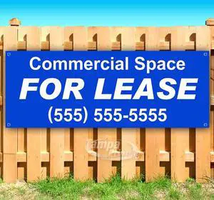 Commercial Space for Lease Banner 13 oz | Non-Fabric | Heavy-Duty Vinyl Single-Sided with Metal Grommets Commercial Space for Lease Banner 13 oz | Non-Fabric | Heavy-Duty Vinyl Single-Sided with Metal Grommets