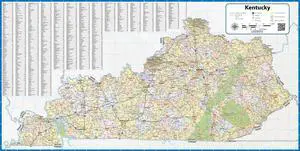 Kentucky Laminated Wall Map (70 wide by 35 high) Kentucky Laminated Wall Map (70 wide by 35 high)