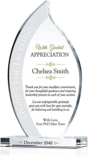 Personalized Leader Appreciation Gift Plaque, Customized with corporate executive's name, unique boss day, birthday, Farewell, Departing, Christmas gift for boss, manager, supervisor (XL - 12") Personalized Leader Appreciation Gift Plaque, Customized with corporate executive's name, unique boss day, birthday, Farewell, Departing, Christmas gift for boss, manager, supervisor (XL - 12")