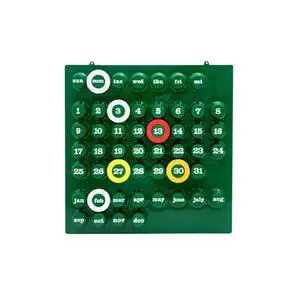 Creative RingAdate Calendar Mid-Ancient Retro Wall Decoration Calendar Euroway Design Perpetual Calendar Ornaments with Colored Rings (green) Creative RingAdate Calendar Mid-Ancient Retro Wall Decoration Calendar Euroway Design Perpetual Calendar Ornaments with Colored Rings (green)