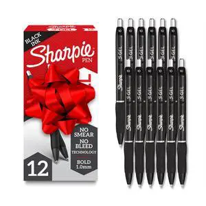 S-Gel, Gel Pens, Bold Point (1.0mm), Black Ink, 12 Count - Writing, Journaling, Note-Taking, College, Teacher Supplies, Office, Back to School, Pack of 12 S-Gel, Gel Pens, Bold Point (1.0mm), Black Ink, 12 Count - Writing, Journaling, Note-Taking, College, Teacher Supplies, Office, Back to School, Pack of 12